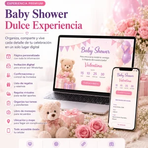 BabyShower Dulce Experiencia – Invitación, regalos y organización digital