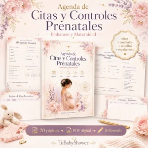Agenda de Citas y Controles Prenatales – Rellenable