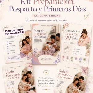Kit Preparación, Posparto y Primeros Días – 5 PDF premium rellenables