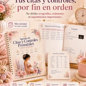 Kit Embarazo Organizado – Planificador, Agenda Prenatal y Sistema Financiero