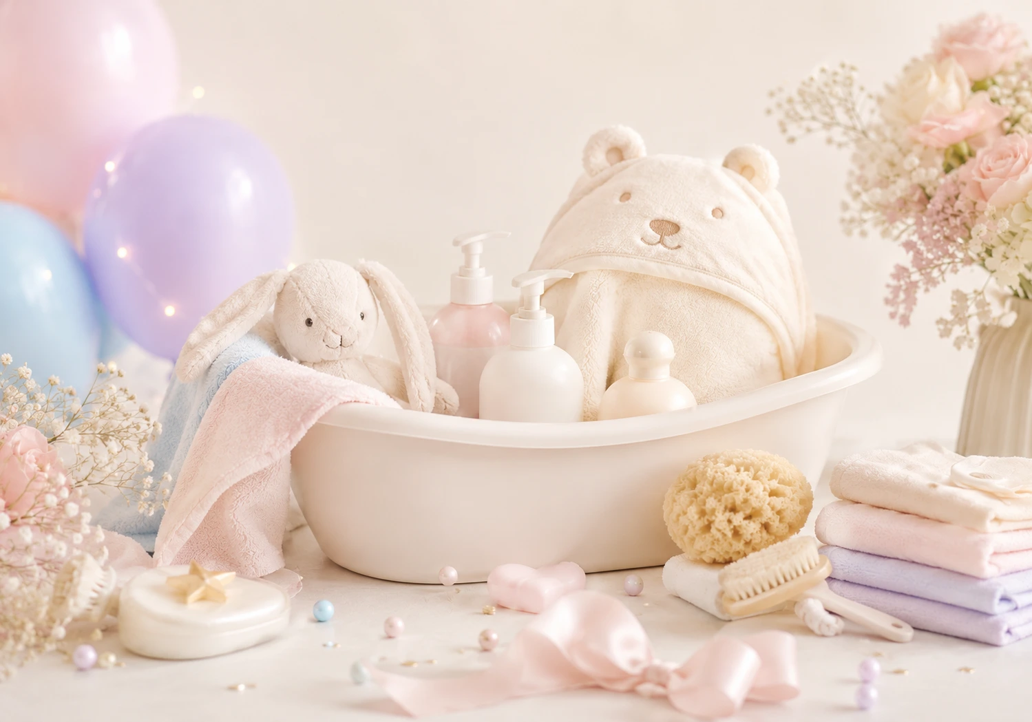 Productos de baño suaves para bebé