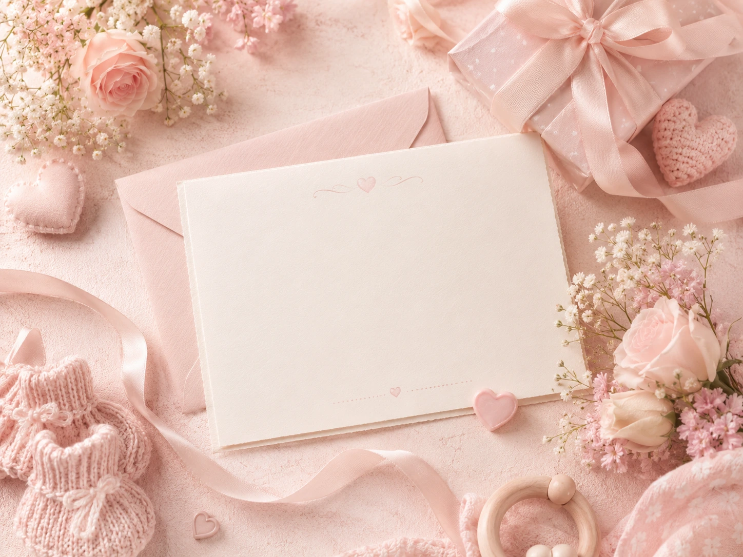 Regalo envuelto con una nota de agradecimiento para Baby Shower