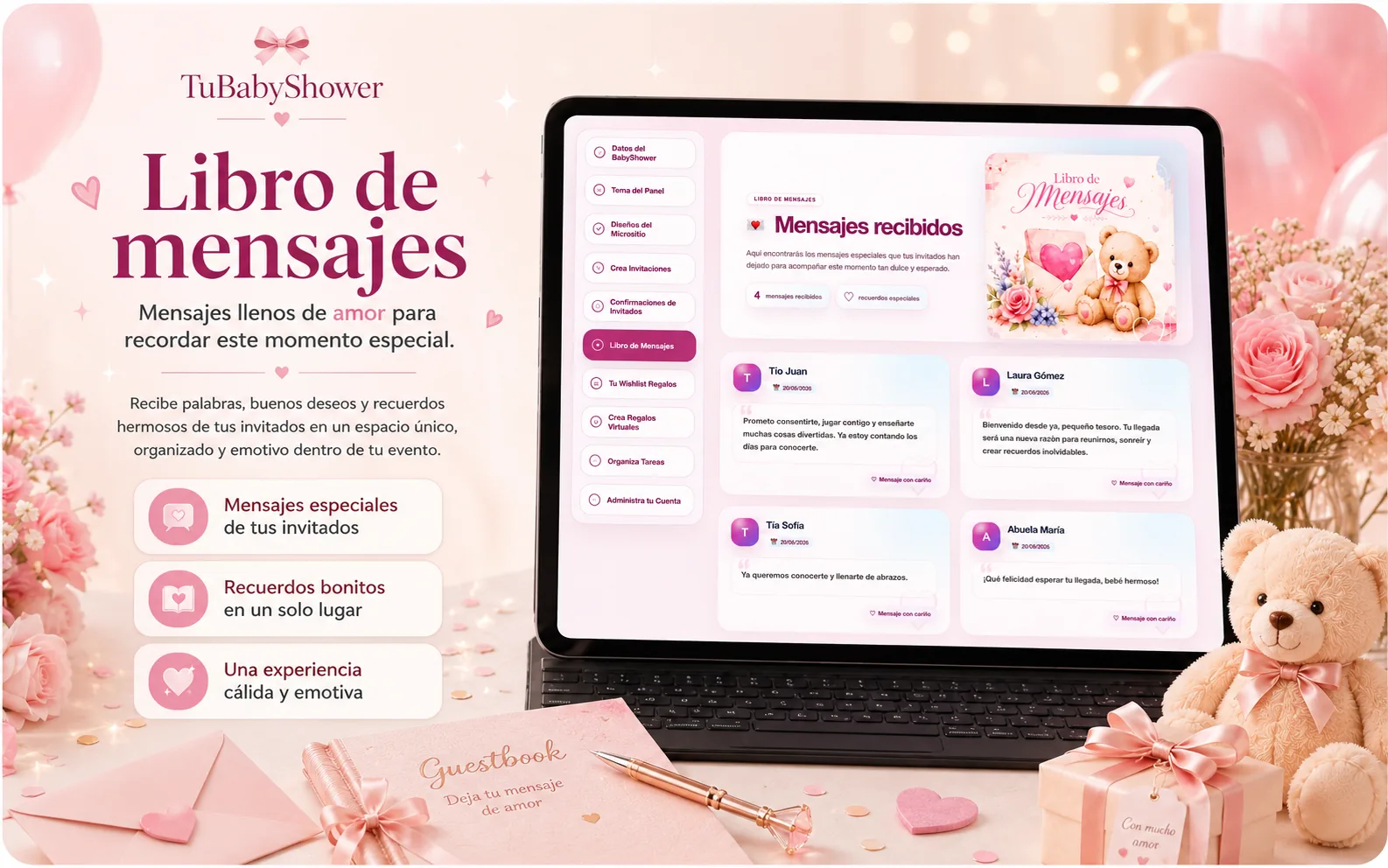 Libro de mensajes baby shower