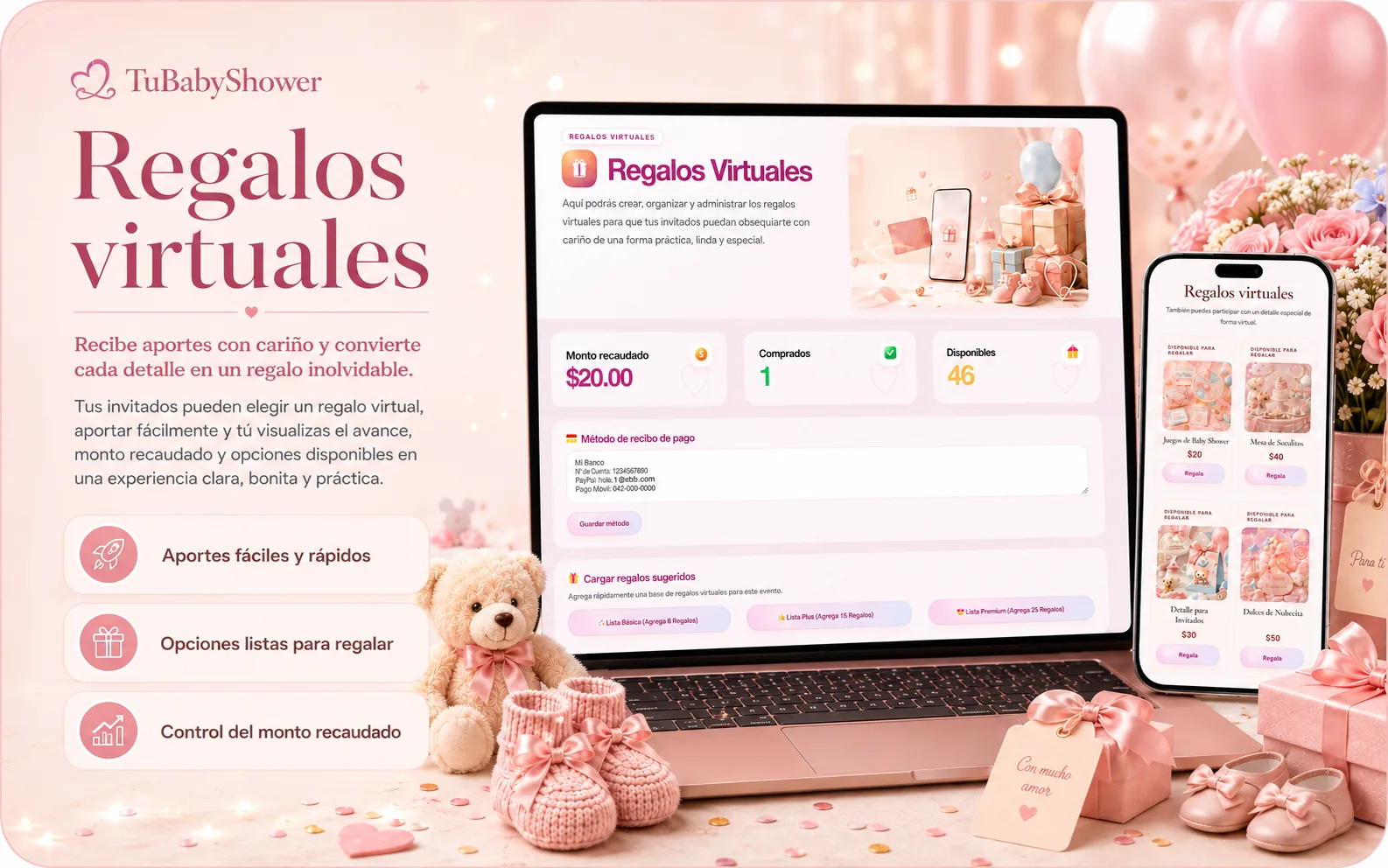 Regalos virtuales baby shower