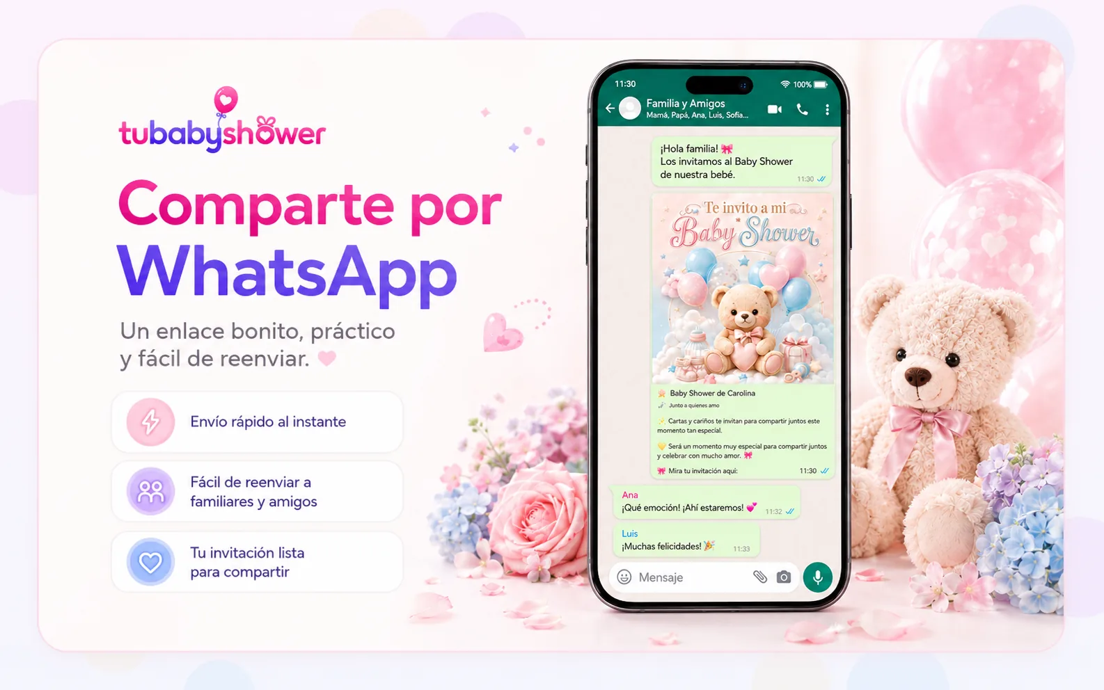 Compartir invitación por WhatsApp