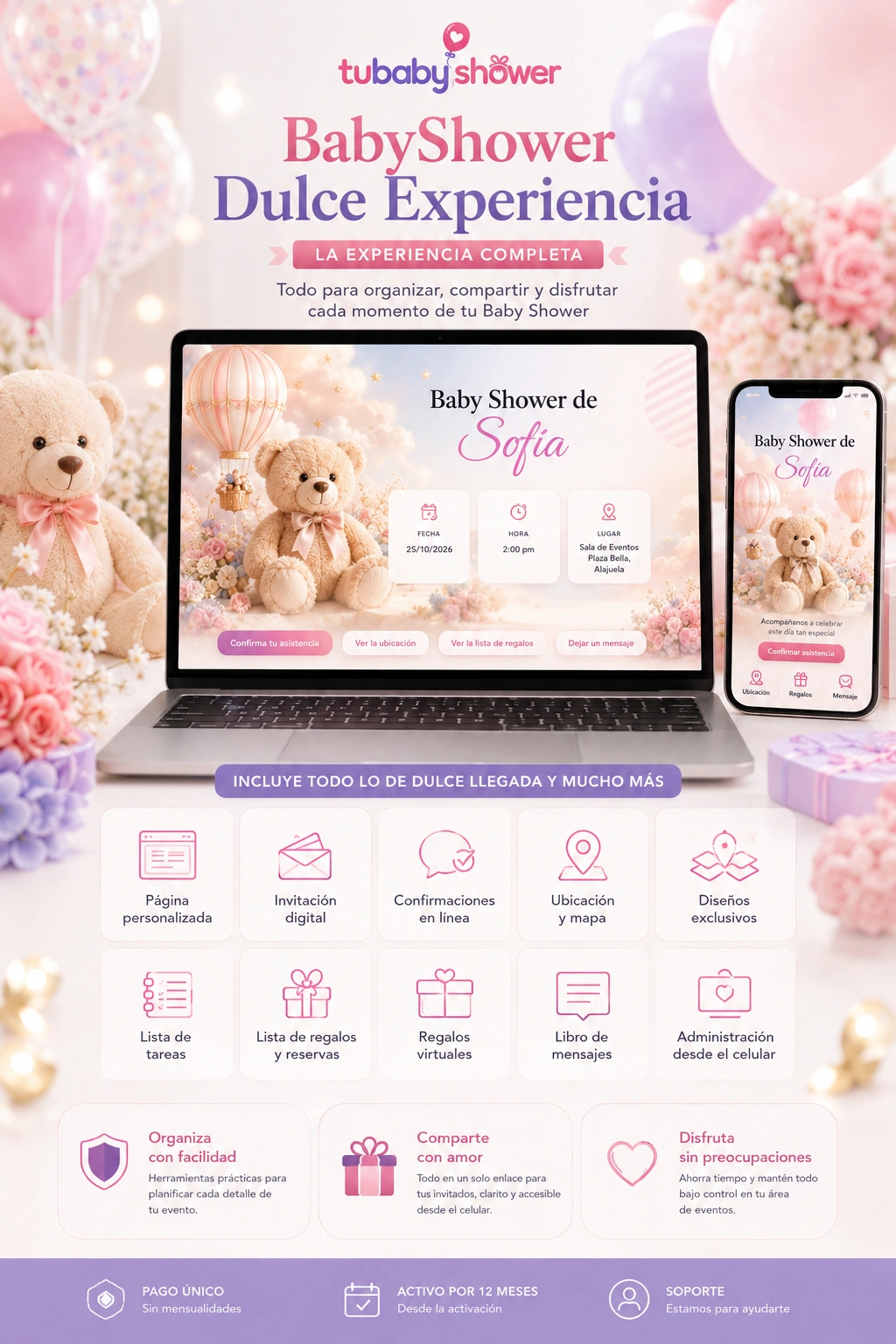 Portada del plan digital BabyShower Dulce Experiencia