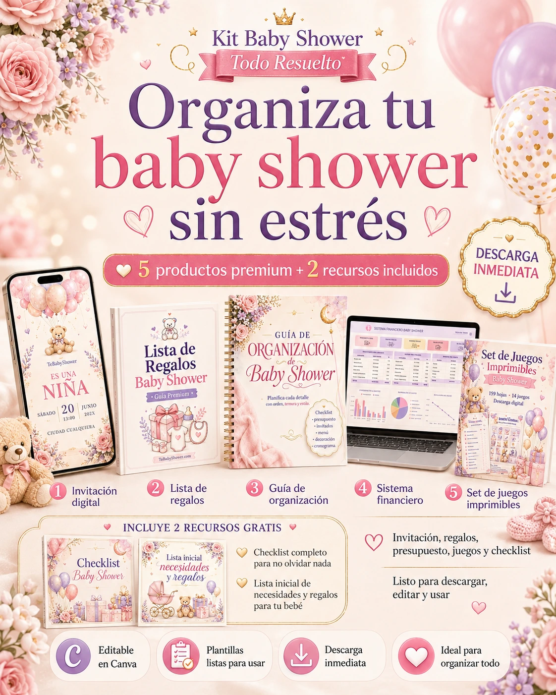 Portada del Kit Baby Shower Todo Resuelto