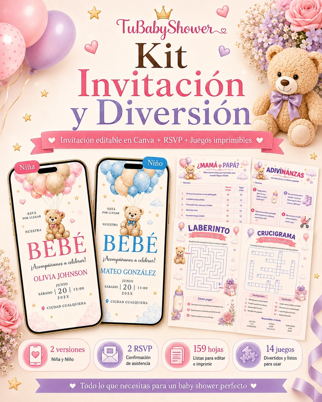 Vista previa de Kit Invitación y Diversión